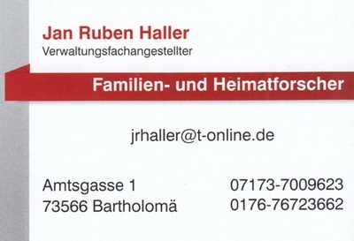 Jan Ruben Haller Heimatforscher