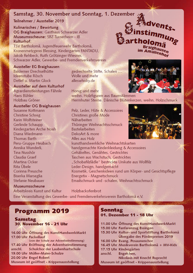 Programm Adventseinstimmung